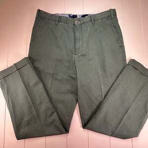 Peter Millar Men's Green Cuffed Trouser Pants Size 36